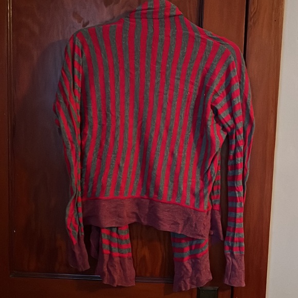 Extra small Guess red and gray striped cardigan - Picture 4 of 5